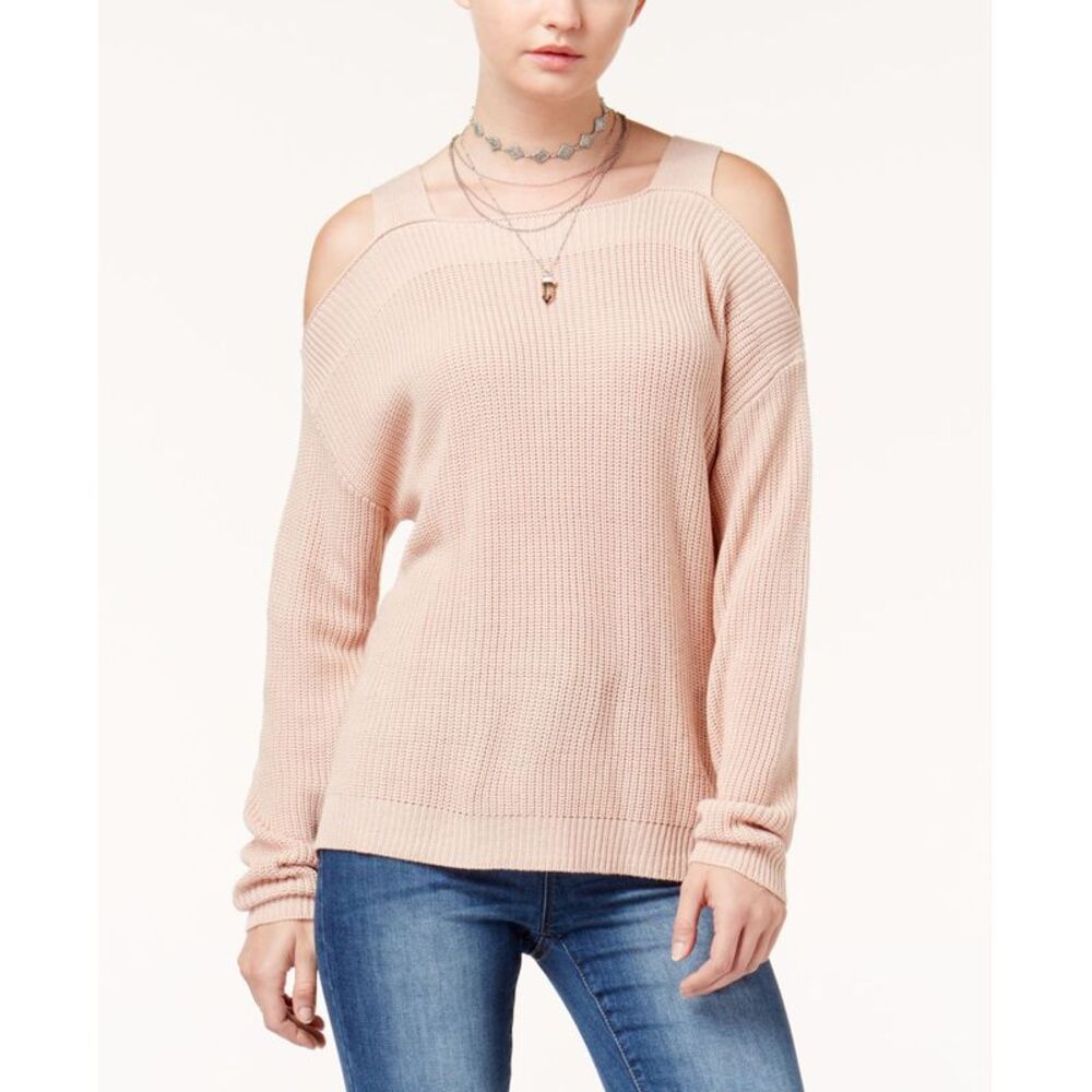 Hooked Up By Iot Juniors Knit Cold Shoulder Sweater